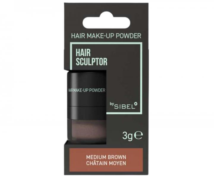 Pudr pro zakryt� odrost� a �edin Sibel Hair Make-up Powder - st�edn� hn�d�, 3 g