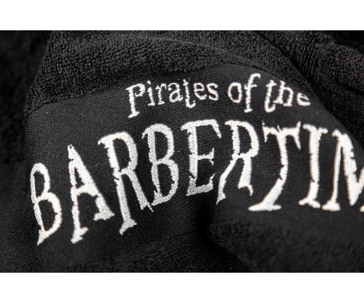 Bavlnn runk Pirates of the Barbertime Towel With Barbertime Logo 50 x 90 cm - ern