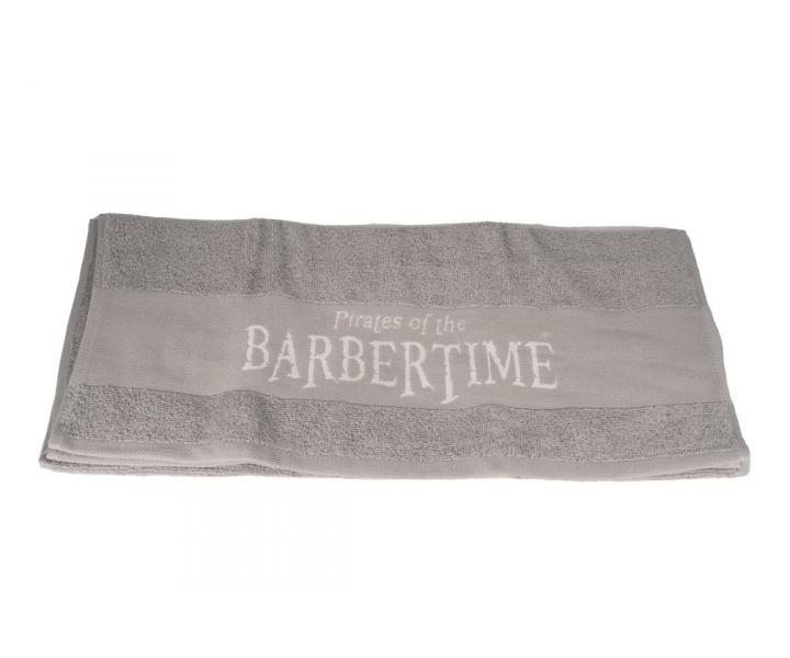 Bavlněný ručník Pirates of the Barbertime Towel With Barbertime Logo 50 x 90 cm - šedý