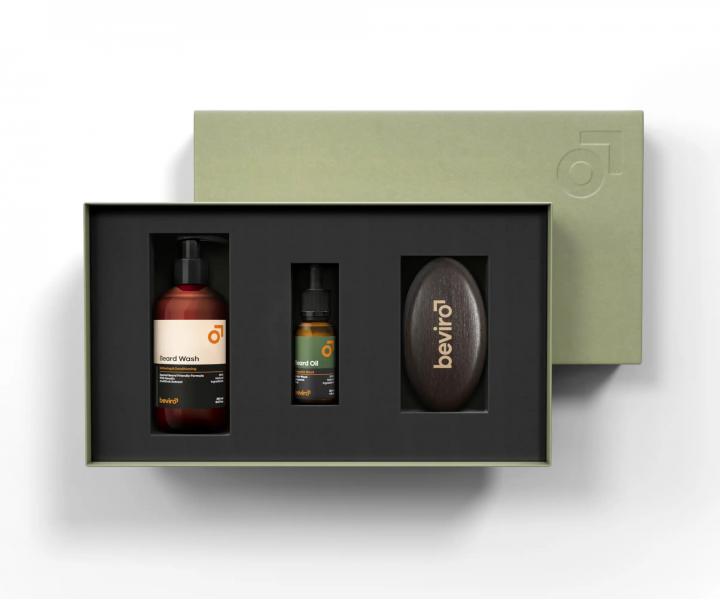 Pánská dárková sada pro kompletní péči o vousy Beviro The Cinnamon Season Beard Care Kit