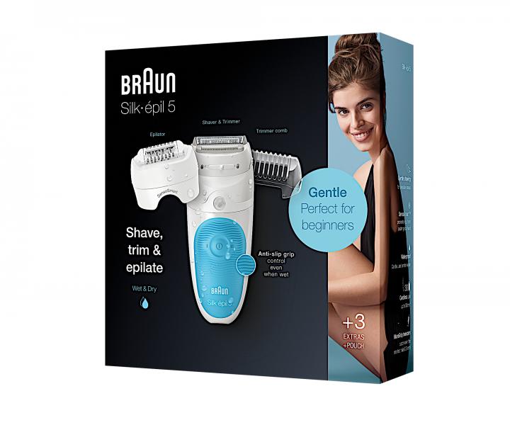 Dámský epilátor s příslušenstvím  Braun Silk-épil 5 - 605 Blue