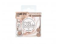 Ozdobná spirálová gumička s mašlí Invsibobble Scrunchie Slim Ballerina Bow - růžová