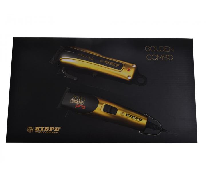 Set klasického a konturovacího strojku Kiepe Rivale + Zero Estremo Golden Combo
