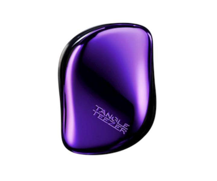 Cestovn kart na rozesvn vlas Tangle Teezer Compact - ern/fialov