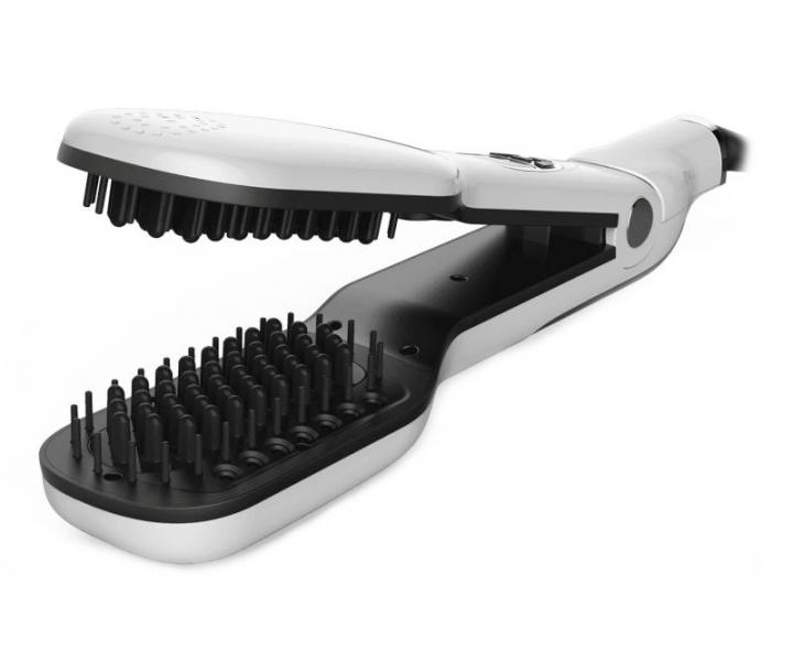 Profesionální žehlička / kartáč na vlasy s párou SteamBrush - bílá