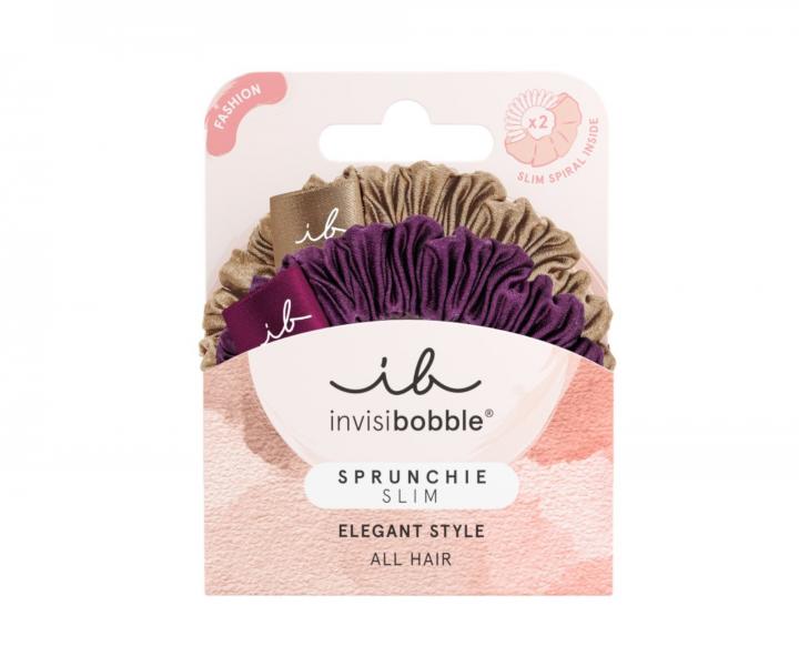 Ozdobné spirálové gumičky Invisibobble Sprunchie Slim The Snuggle Is Real - 2 ks