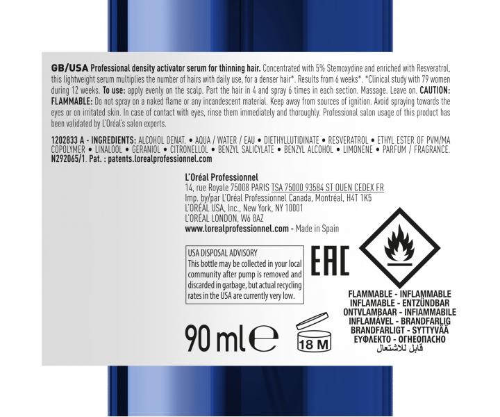 Sérum pro obnovení hustoty vlasů Loréal Professionnel Serioxyl Advanced Densifying Serum - 90 ml