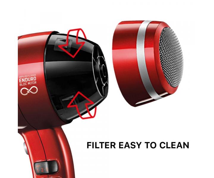 Profesionální fén Valera Swiss Power4Ever eQ - 2400 W, červený