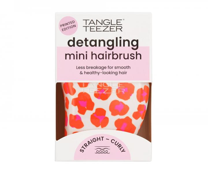 Kartáč na rozčesávání vlasů Tangle Teezer Original Mini Leo Orange - bílo-oranžový