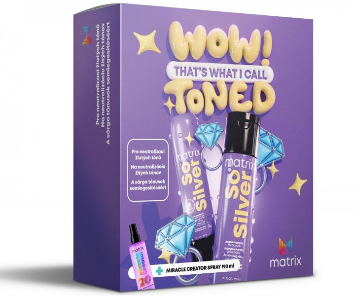 Drkov sada pro neutralizaci lutch tn blond a melrovanch vlas Matrix So Silver
