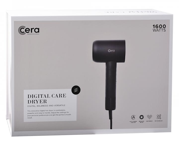Profesionln fn na vlasy Cera Digital Care Dryer - 1600 W, ern