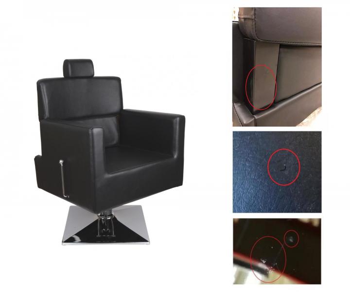 Kade�nick� barber k�eslo Detail Larry - �ern� (68) - II. jakost, d�rka v ko�ence, od�rky d�eva, od�rky na podstavci