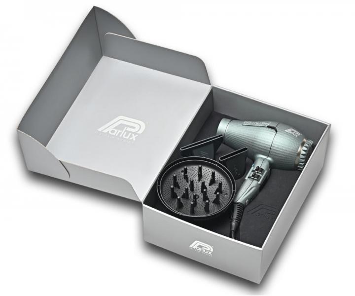 Set profesionlnho fnu na vlasy Parlux Digitalyon a difuzru Magic Sense - 2400 W, edo-zelen