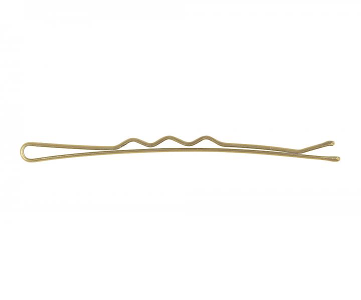 Vlnit sponka Sibel Wavy - 7 cm, zlat - 24 ks