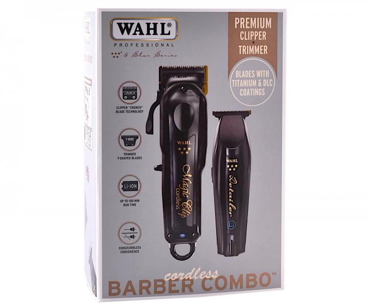 Profesionální set stříhacího a konturovacího strojku Wahl Barber Combo Cordless 3025726 - limitovaná edice, černý