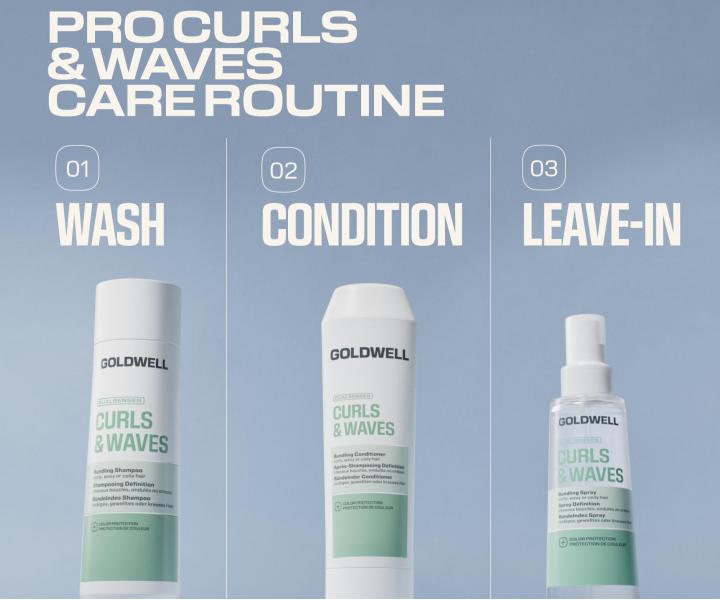 Hydrata�n� �ampon pro vlnit� a kudrnat� vlasy Goldwell Dualsenses Curls & Waves Bundling Shampoo - 250 ml
