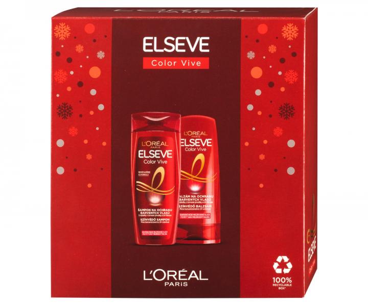 Dárková sada Loréal Paris Elseve Color Vive - šampon 250 ml + péče 200 ml