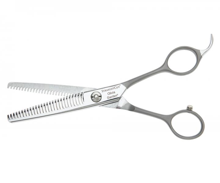 Sada nůžek 5,75" a efilačních nůžek 6,27" Olivia Garden StraightCut™ + kartáč zdarma