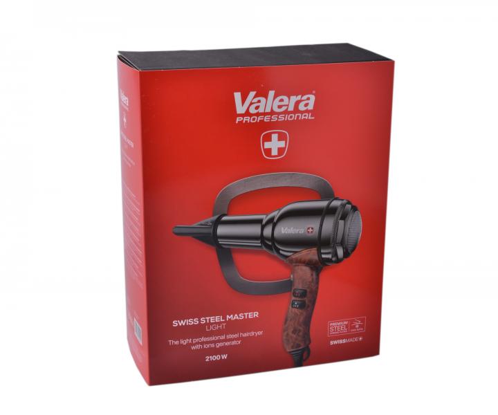 Lehký profesionální fén s ionizátorem Valera Professional Swiss Steel Master Light - 2100 W, černý chromový