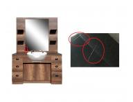 Barber obsluha se zrcadlem a umyvadlem Hairway Barry - hnědá/bílá - II. jakost - oděrky horní desky