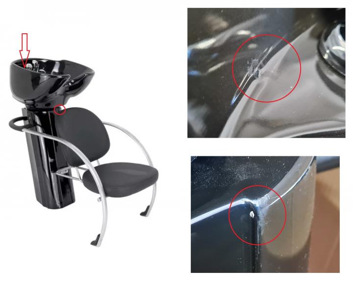 Kadeřnický mycí box Detail Klasik - černý - II. jakost - oděrka korpusu, vada glazury