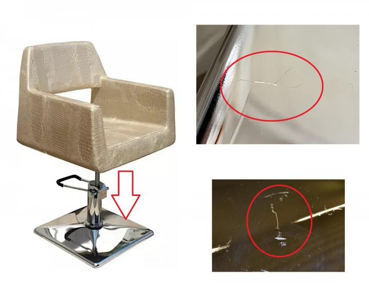 Kadeřnické křeslo Detail Luxor - zlaté (76) - II. jakost - poškrábaný podstavec