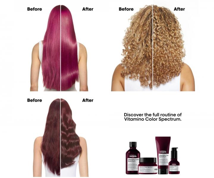 Cestovn� sada pro p��i o barven� vlasy Lor�al Professionnel Serie Expert Vitamino Color Spectrum Glass Shine Hair Kit