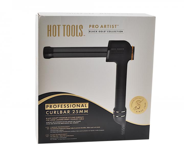 Kulma na vlasy Hot Tools Black Gold Curl Bar - 25 mm + ta�ka Hot Tools Appliance Caddy zdarma
