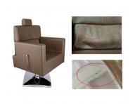 Kade�nick� barber k�eslo Detail Larry - zlatohn�d� (75) - II. jakost, prom��kl� op�radlo, rezav� podstavec