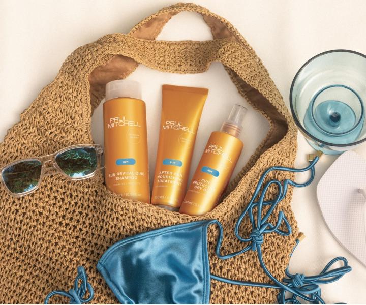 Sada pro vlasy nam�han� sluncem Paul Mitchell Sun Trio + stahovac� vak Paul Mitchell zdarma