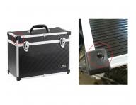 Kade�nick�/kosmetick� kuf��k Hairway - �erno-st��brn� - II. jakost - ohnut� �roubek na rohu kuf��ku