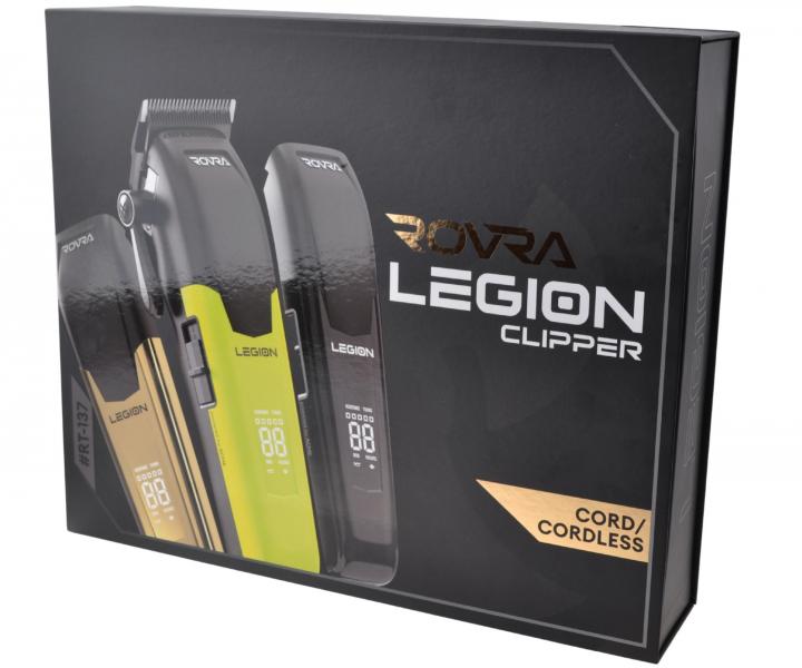 Profesion�ln� st�ihac� strojek s v�m�nn�mi kryty Rovra Legion Professional Hair Clippers - zelen�/zlat�/�ern�
