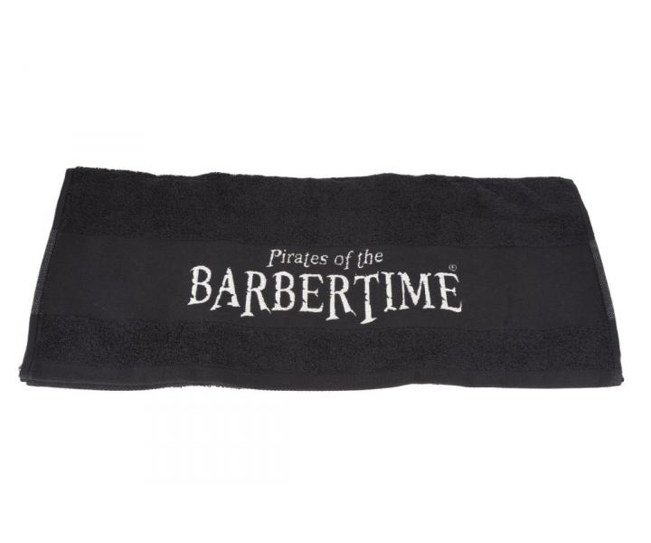 Bavlněný ručník Pirates of the Barbertime Towel With Barbertime Logo 50 x 90 cm - černý