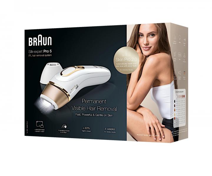 IPL epilátor Braun Silk-expert Pro 5 - PL5147 + holicí strojek Venus Extra Smooth zdarma
