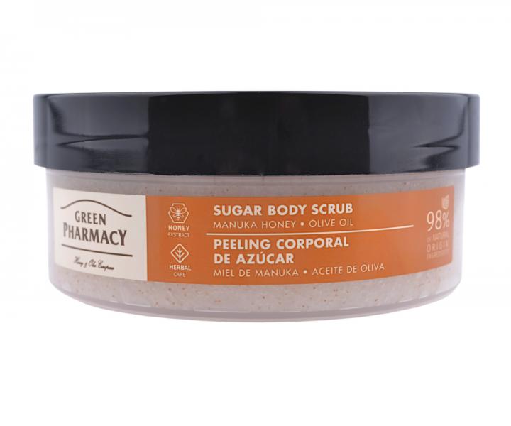 Cukrový tělový peeling s manukovým medem a olivovým olejem Green Pharmacy Body Scrub - 200 ml