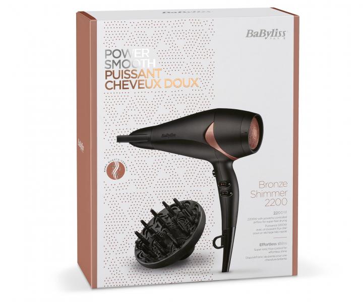 Fén na vlasy BaByliss Bronze Shimmer D566E - 2200 W, černý