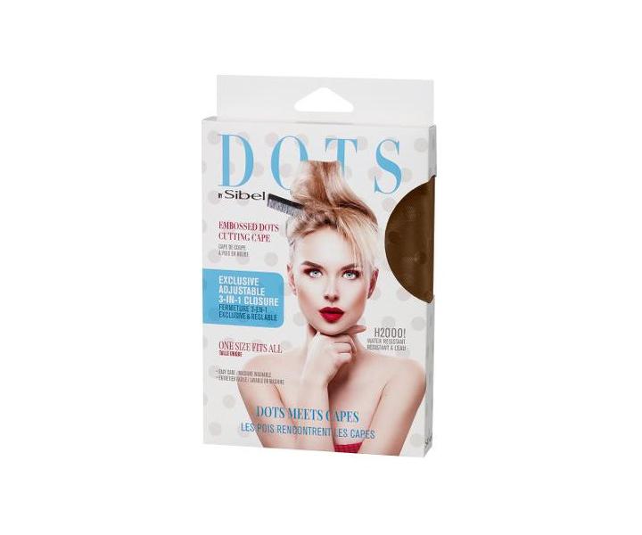 Kadeřnická pláštěnka na barvení a stříhání vlasů Sibel Dots - zlatá