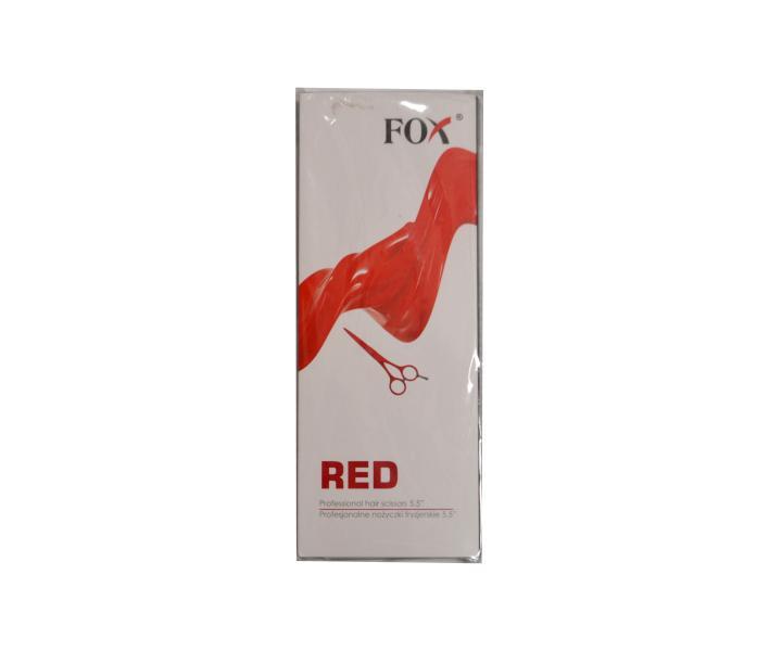 Kadeřnické nůžky Fox Color Red 5,5" Classic - červené