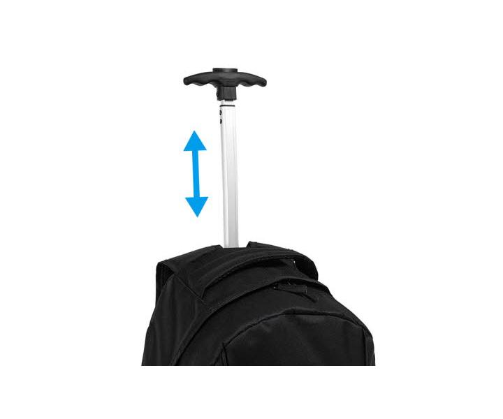 Cestovní batoh s teleskopickou rukojetí Sibel Backpack - černý - použité, odřená kolečka