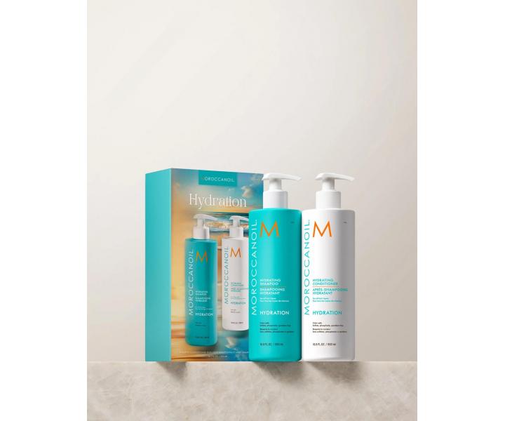 Dárková sada pro hydrataci suchých vlasů Moroccanoil Hydration Duo - 2 x 500 ml