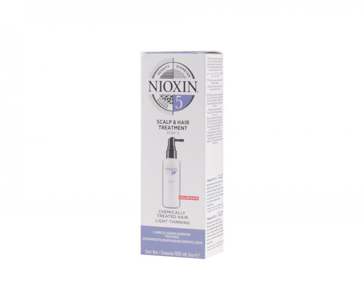 Bezoplachová péče pro mírně řídnoucí chemicky ošetřené vlasy Nioxin System 5 Treatment - 100 ml