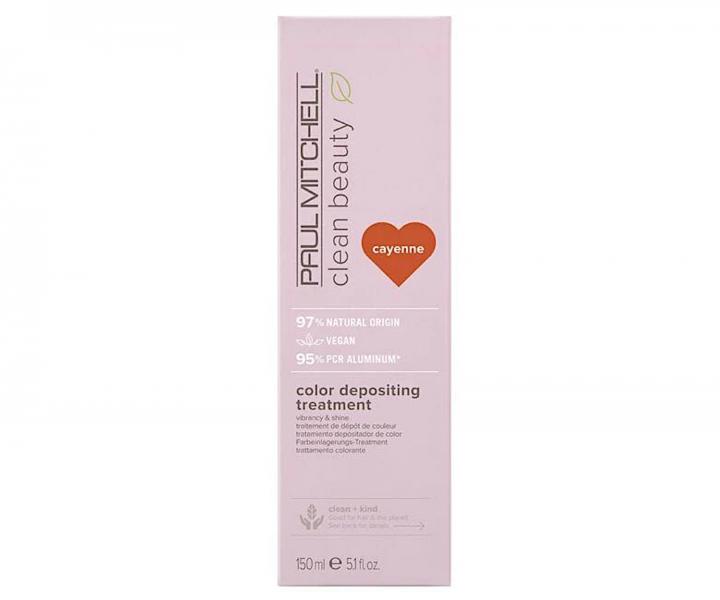 Vyživující barvicí maska Paul Mitchell Clean Beauty Color Depositing Treatment - červená, 150 ml