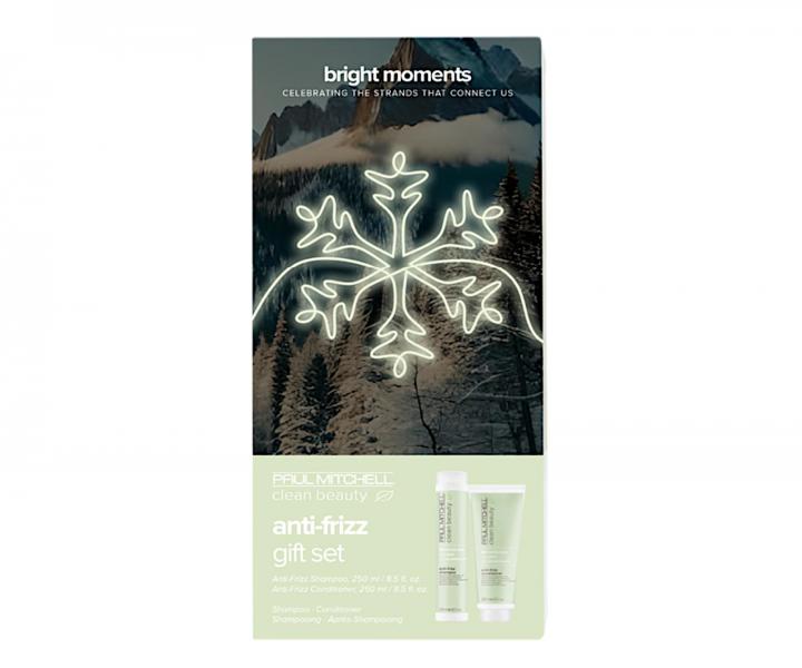 Dárková sada pro nepoddajné vlasy Paul Mitchell Clean Beauty Anti Frizz Duo Bright Moments