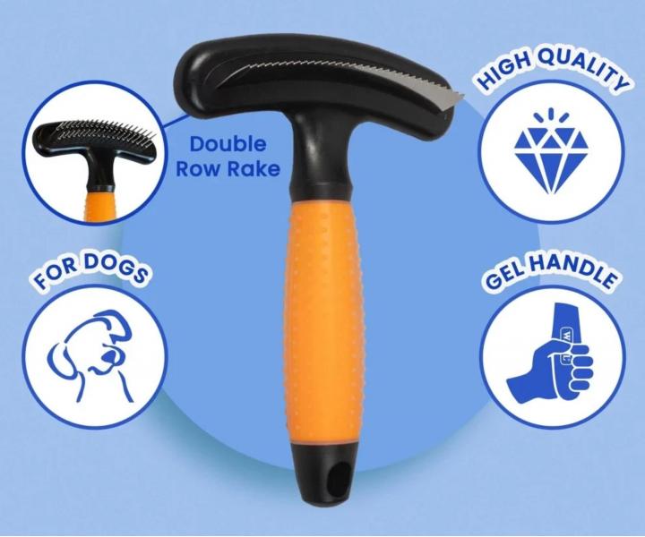Oboustrann� vy�es�vac� h�eben na zv��ec� srst Wahl Professional Double Row Rake 58443 - oran�ov�