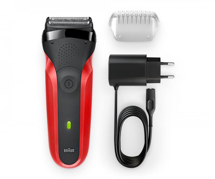 Planžetový holicí strojek Braun Series 3 ProSkin 300s - červený