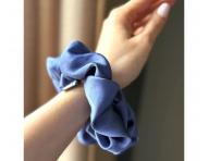 Ozdobn� �ifonov� gumi�ka do vlas� Sister Young Scrunchie Lilu Steel Blue - ocelov� modr�