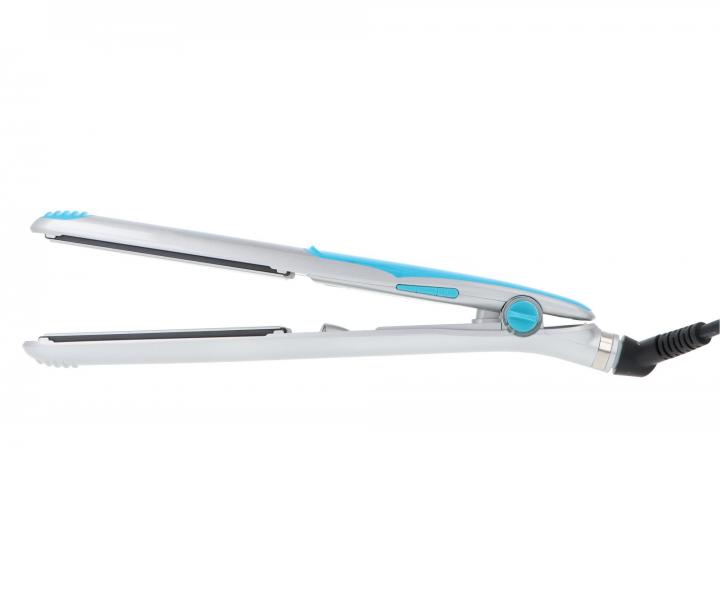 Profesionální žehlička na vlasy Eurostil Profesional Platinium Ceramic Tourmaline Straightener - stříbrná/modrá