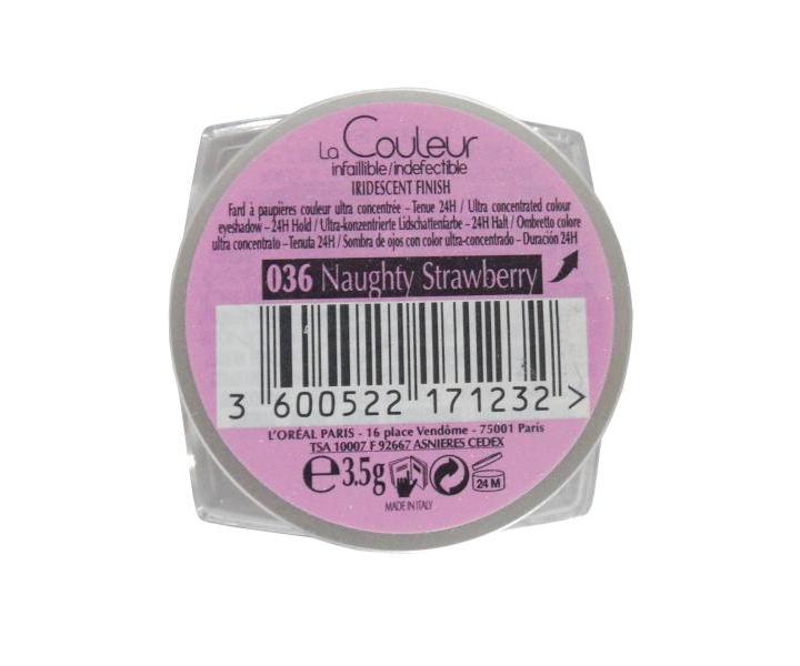 Oční stíny Lóreál Color Infaillible - naughty strawberry 036