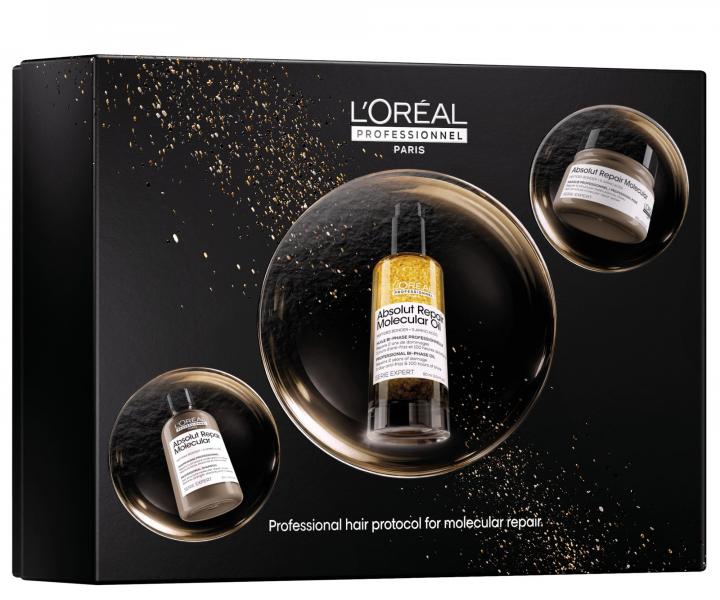 D�rkov� sada pro po�kozen� vlasy Lor�al Professionnel Serie Expert Absolut Repair Molecular Trio