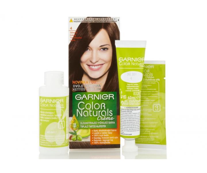 Permanentní barva Garnier Color Naturals 4 středně hnědá